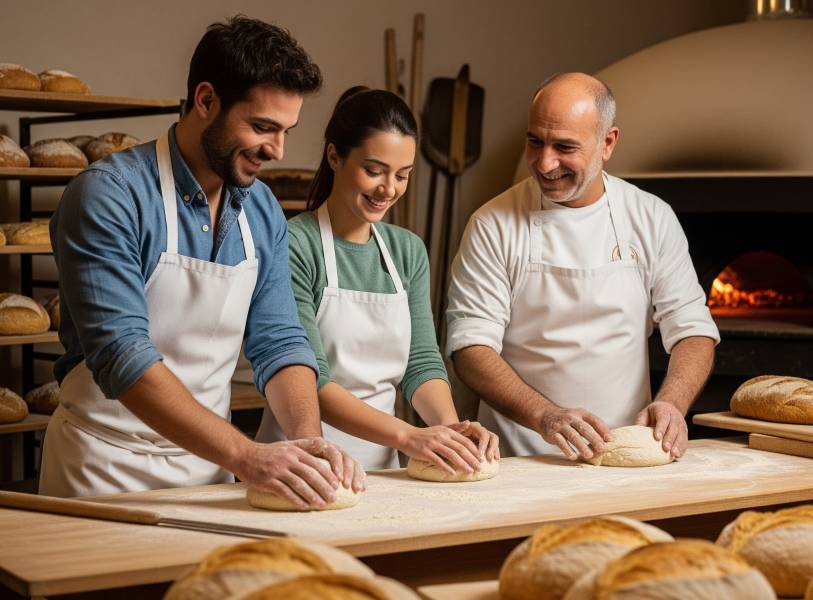 Private bread-making experience in Altamura with a master baker